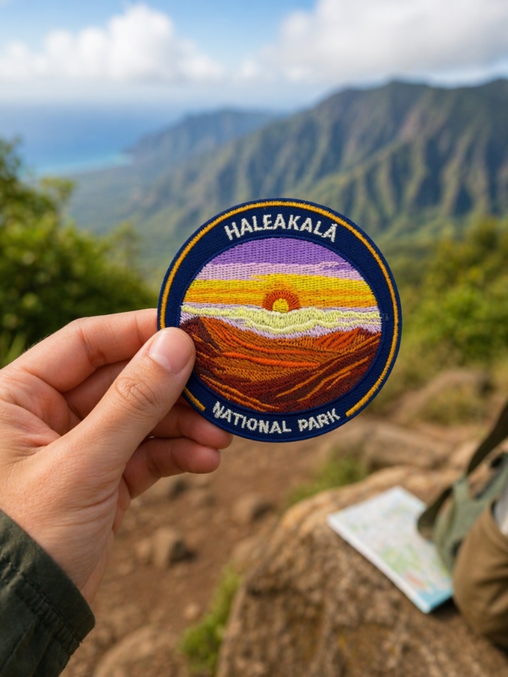 Haleakala Hawaii Volcanoes National Park Patch 3” Iron On Embroidered